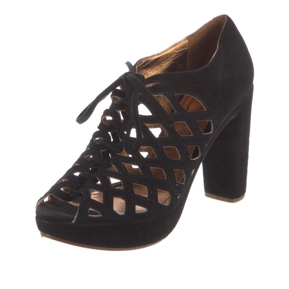 SEE BY CHLOÉ Suede Cutout Accent Pumps Sz 8 EU 38 - Picture 6 of 6